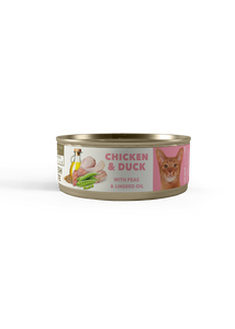 Amity Hypoallergen Chicken With duck and peas with linseed oil 80 g adult nedves macskatáp