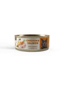 Amity Hypoallergen Chicken with Salmon and carrot with flaxseed oil 80 g adult nedves macskatáp