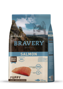 Bravery Puppy Salmon Large/Medium Breeds 12kg kutyatáp
