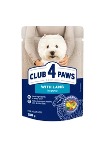CLUB 4 PAWS Premium Bárány Szószban Nedves Kutyaeledel 100 g