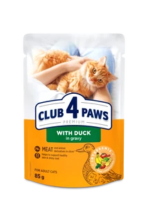 CLUB 4 PAWS Premium Kacsa Szószban Nedves Macskaeledel 85 g