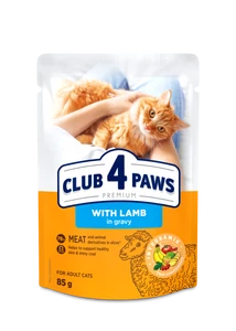 CLUB 4 PAWS Premium Bárány Szószban Nedves Macskaeledel 85 g
