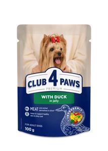 CLUB 4 PAWS Premium Kacsa Zselében Nedves Kutyaeledel Mini és Kistestű Kutyáknak 100 g