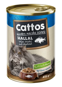 Cattos nedves macskaeledel 415g Hal