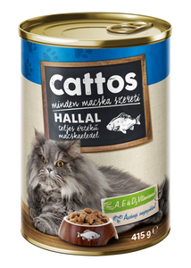 Cattos nedves macskaeledel 415g Hal