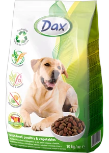 Dax Száraz Kutyatáp MARHA-BAROMFI-ZÖLDSÉGEK 10 kg