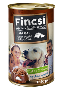 Fincsi nedves kutyaeledel 1240g Máj