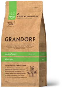 GRANDORF Lamb and Brown Rice Adult Mini 1 Kg száraz kutyatáp