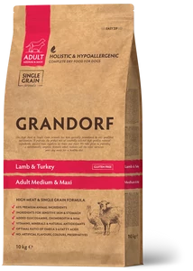 GRANDORF Lamb and Brown Rice Adult Medium and Maxi 10 Kg száraz kutyatáp