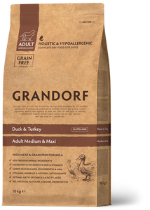 GRANDORF Duck and Sweet Potato Adult Medium and Maxi 10 Kg száraz kutyatáp