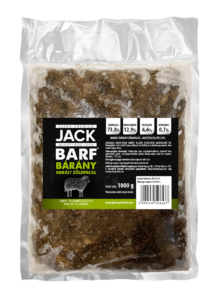 Jack BARF Bárány zöldpacal darálva 1000g