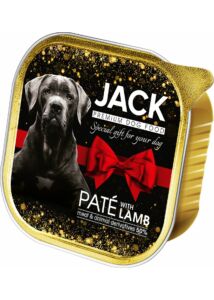 Jack karácsonyi alutálkás kutyaeledel bárány pástétom 150g