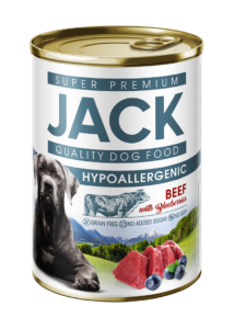 Jack hipoallergén pástétom 400 g marhahús áfonyával kutya konzerv
