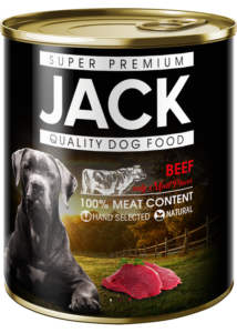 Jack konzerv 100% marhahús 800 g kutya