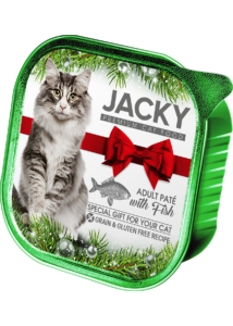 Jacky karácsonyi alutálkás macskaeledel hal 100g