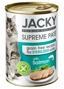 Jacky steril macska konzerv pástétom lazac 400g