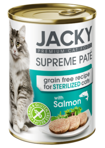Jacky steril macska konzerv pástétom lazac 400g
