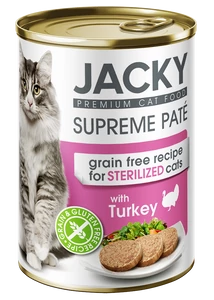 Jacky steril macska konzerv pástétom pulyka 400g