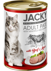 Jacky macska konzerv pástétom marhával és májjal 415 g