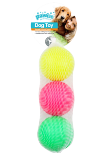 Pawise kutyajáték Neon szivacslabdák 3 db-os