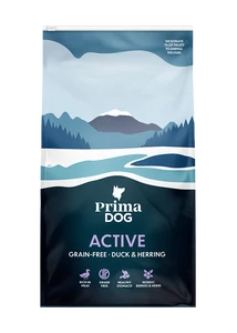 PrimaDog Active Grain Free Adult All Breeds Duck Herring száraz kutyatáp 10kg