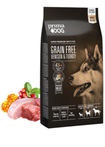 PrimaDog Grain Free Adult All Breeds Venison Turkey száraz kutyatáp 1,5 kg