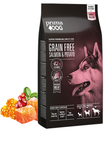 PrimaDog Grain Free Adult All Breeds Salmon Potato száraz kutyatáp 1,5 kg