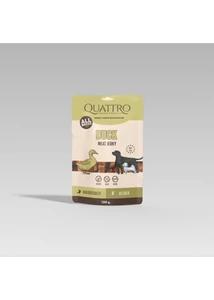 QUATTRO Meat Jerky Jutalomfalat Felnőtt Kutyáknak - Kacsaprotein Szelet 130 g