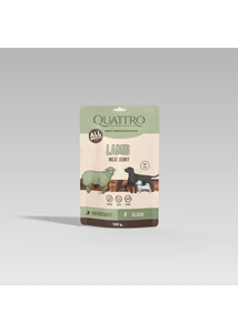 QUATTRO Meat Jerky Jutalomfalat Felnőtt Kutyáknak - Bárányprotein Szelet 130 g