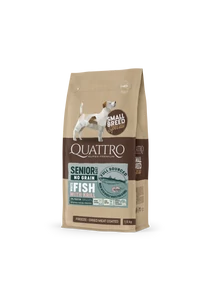 QUATTRO Hypoallergenic SMALL BREED SENIOR FISH AND KRILL kutyatáp 1,5kg