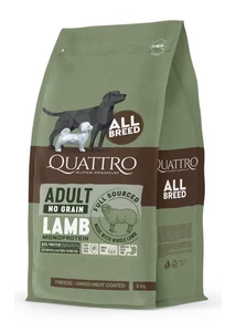 QUATTRO grain-free feed for all breeds of adult dogs with lamb monoprotein kutyatáp 12 kg