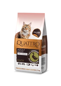 QUATTRO CAT GF Collagen macskatáp lakásban tartott macskáknak kacsával 7 kg