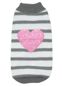 KÖTÖTT PULÓVER PULLOVE GRIGIO,BIANCO S 27-29/34-37 CM