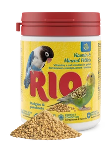 RIO Vitamin és Ásványianyag Pellet Hullámos és Nagypapagájnak 120 g