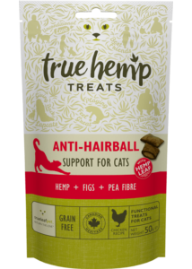 True Hemp Anti Hairball Cat treats - jutalomfalat macskáknak - szőrlabda képződés ellen - 50 g