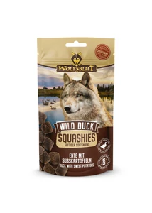 Wolfsblut Wild Duck Squashies Vadkacsahús Édesburgonyával Snack kutyáknak 100 g