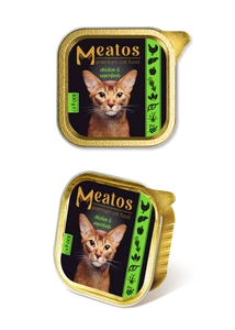 Meatos alutálkás macskaeledel csirke szuperfoodokkal 100 g
