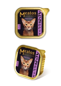 Meatos alutálkás macskaeledel lazac gyümölcsökkel 100 g