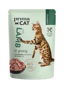 PrimaCat Classics alutasakos macskaeledel Bárány szószban 85 g