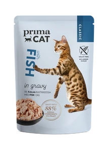 PrimaCat Classics alutasakos macskaeledel Hal szószban 85 g