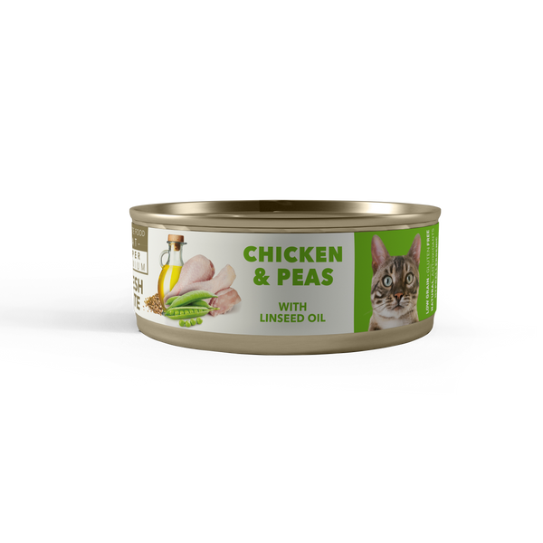 Amity Hypoallergen Chicken with peas with flaxseed oil 80 g adult nedves macskatáp