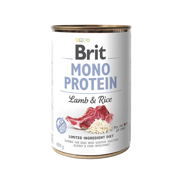 Brit Care Mono Protein Bárány barna rizzsel Konzerv kutyatáp 400 g