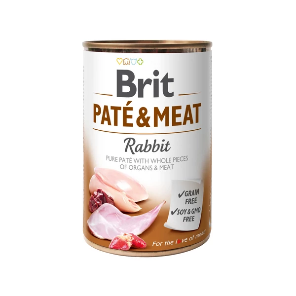 Brit Care Pate and Meat Nyúl Konzerv Kutyatáp 400 g