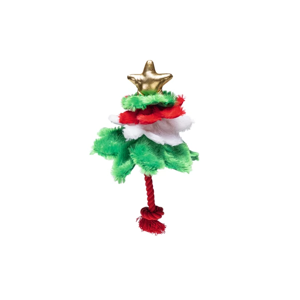 BZ karácsonyi kutyajáték plüss köteles karácsonyfa 30 cm
