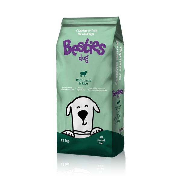 Besties Dog bárány rizzsel száraz kutyatáp 15 kg