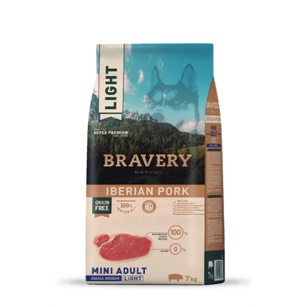 Bravery Iberian Pork LIGHT Mini Adult Small Breeds 7 kg kutyatáp