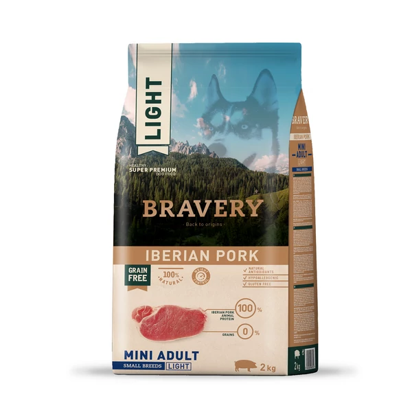 Bravery Iberian Pork LIGHT Adult Large/Medium Breeds 4 kg kutyatáp
