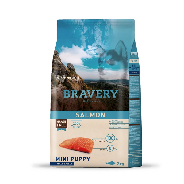 Bravery Salmon Mini Puppy Small Breeds 2 kg kutyatáp