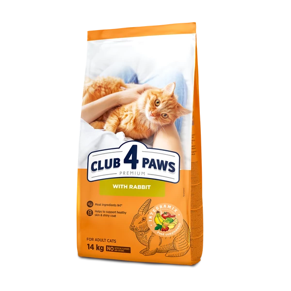CLUB 4 PAWS Premium Nyúlhúsos Száraz Macskaeledel 14 kg