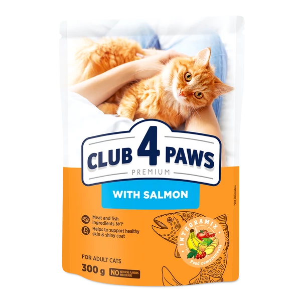 CLUB 4 PAWS Premium Lazacos Száraz Macskaeledel 300 g